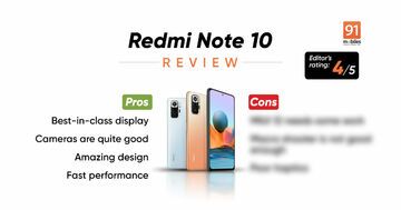 Xiaomi Redmi Note 10 test par 91mobiles.com