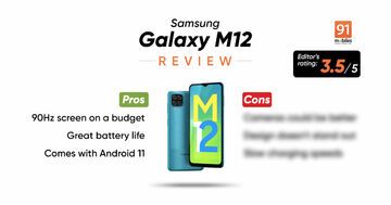 Samsung Galaxy M12 test par 91mobiles.com