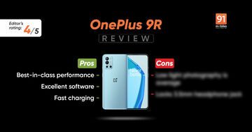 OnePlus 9R test par 91mobiles.com