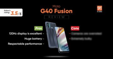 Motorola Moto G40 test par 91mobiles.com