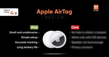 Apple AirTag test par 91mobiles.com