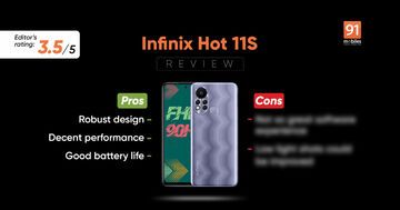 Infinix Hot 11S test par 91mobiles.com