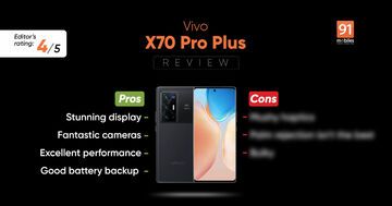 Vivo X70 Pro Plus test par 91mobiles.com