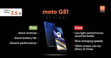 Motorola Moto G51 test par 91mobiles.com