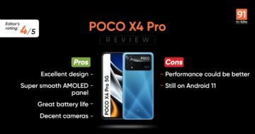 Xiaomi Poco X4 Pro test par 91mobiles.com