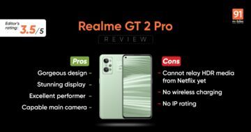 Realme GT2 Pro test par 91mobiles.com