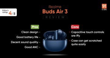 Realme Buds Air 3 test par 91mobiles.com