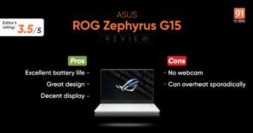 Asus ROG Zephyrus G15 test par 91mobiles.com