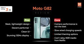 Motorola Moto G82 test par 91mobiles.com