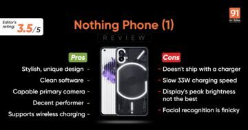 Nothing Phone 1 test par 91mobiles.com