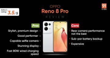 Oppo Reno 8 Pro test par 91mobiles.com