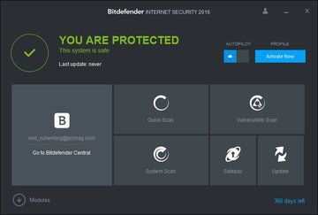 Bitdefender Internet Security 2016 test par PCMag