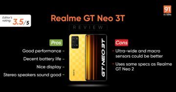 Realme GT Neo 3 test par 91mobiles.com