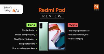 Xiaomi Redmi Pad test par 91mobiles.com