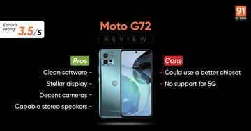 Motorola Moto G72 test par 91mobiles.com