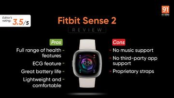 Fitbit Sense 2 test par 91mobiles.com