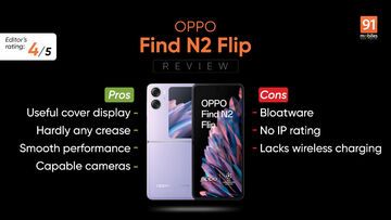 Oppo Find N2 Flip test par 91mobiles.com