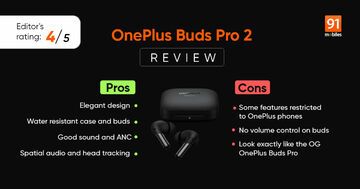 OnePlus Buds Pro 2 test par 91mobiles.com
