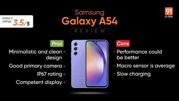 Samsung Galaxy A54 test par 91mobiles.com