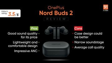 OnePlus Nord Buds 2 test par 91mobiles.com