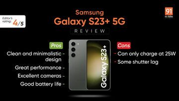 Samsung Galaxy S23 Plus test par 91mobiles.com