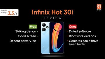 Infinix Hot 30i test par 91mobiles.com