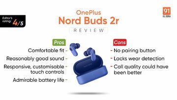 OnePlus Nord Buds 2r test par 91mobiles.com