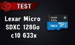 Test Lexar microSDXC 128Go c10 633x