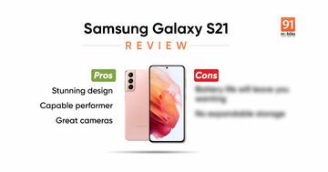 Samsung Galaxy S21 test par 91mobiles.com