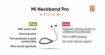 Xiaomi Mi Neckband test par 91mobiles.com