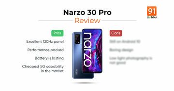 Realme Narzo 30 Pro test par 91mobiles.com