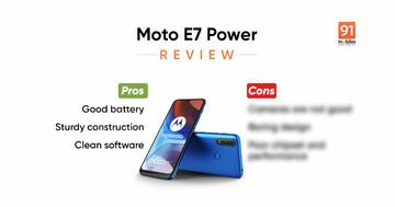 Motorola Moto E7 Power test par 91mobiles.com