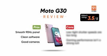 Motorola Moto G30 test par 91mobiles.com