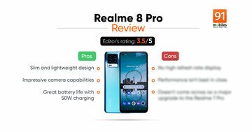 Realme 8 Pro testé par 91mobiles.com Realme 8 Pro testé par 91mobiles.com