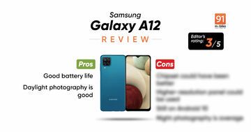 Samsung Galaxy A12 test par 91mobiles.com