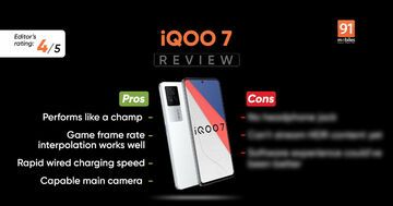 Vivo Iqoo 7 Review: 11 Ratings, Pros and Cons