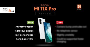 Xiaomi Mi 11X Pro test par 91mobiles.com