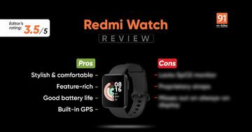Xiaomi Redmi Watch reviewed by 91mobiles.com
