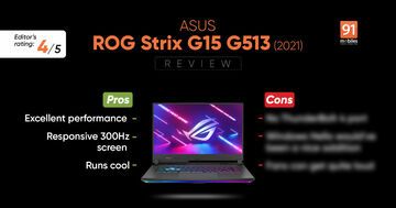 Asus ROG Strix G15 test par 91mobiles.com