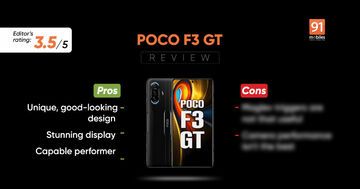 Xiaomi Poco F3 GT reviewed by 91mobiles.com