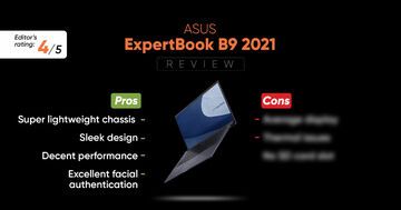 Asus ExpertBook B9 test par 91mobiles.com