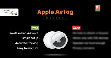 Apple AirTag testé par 91mobiles.com Apple AirTag testé par 91mobiles.com
