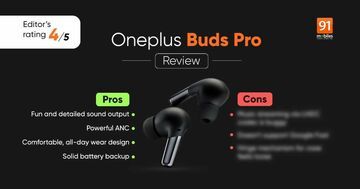 OnePlus Buds Pro reviewed by 91mobiles.com
