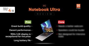 Xiaomi Mi Notebook test par 91mobiles.com