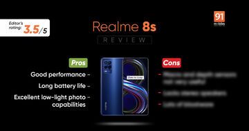 Realme 8s Review: 3 Ratings, Pros and Cons