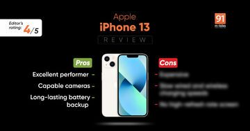 Apple iPhone 13 test par 91mobiles.com