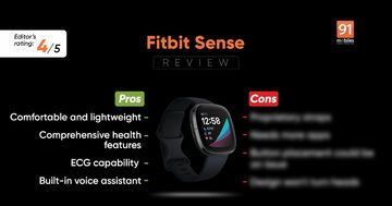 Fitbit Sense test par 91mobiles.com