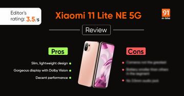 Xiaomi 11 Lite reviewed by 91mobiles.com