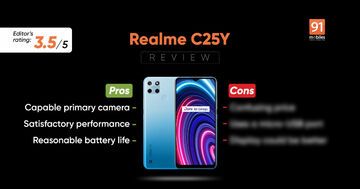 Realme C25Y Review : List of Ratings, Pros and Cons