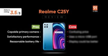 Realme C25Y Review: 3 Ratings, Pros and Cons